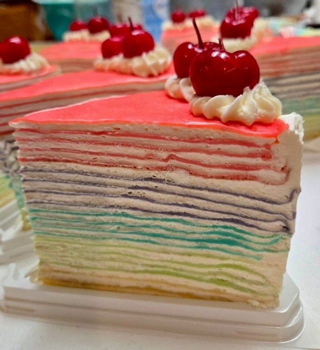Rainbow crepe.